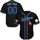  Black with Blue and White Outline