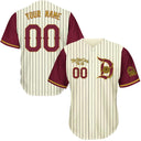  Maroon/Cream w/ Pinstripes