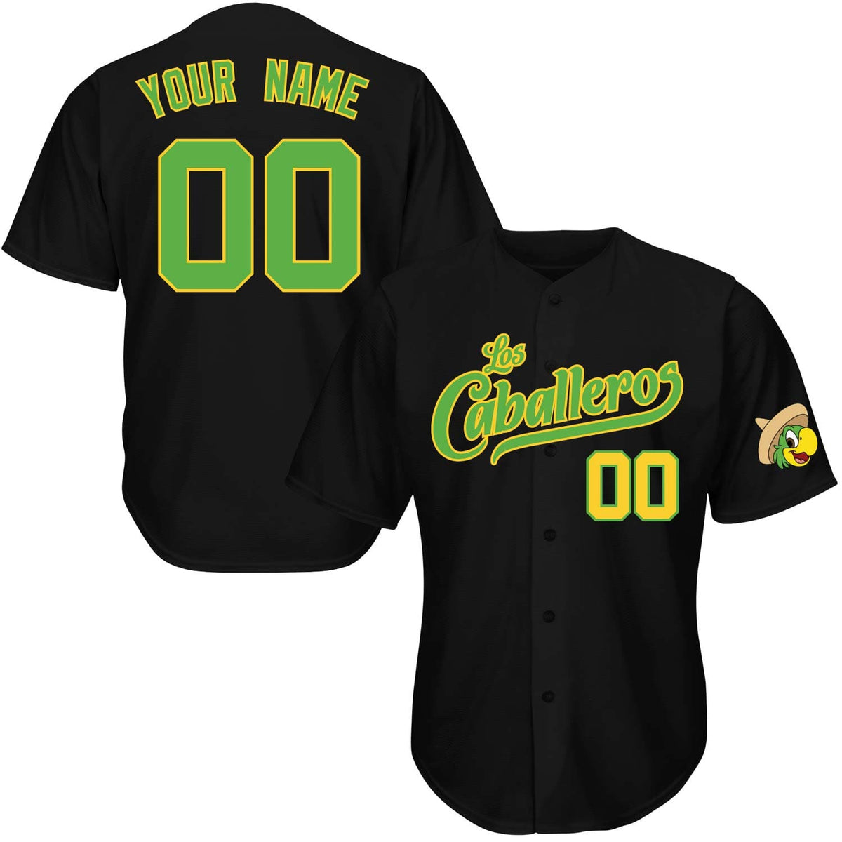 Los Caballeros Baseball Jersey - Parrot