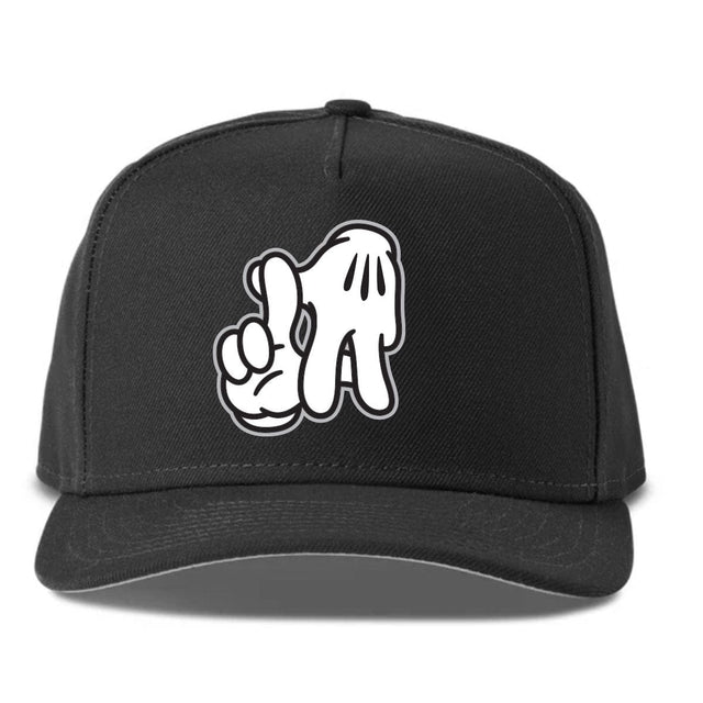 LA Mickey Hands  (Black) - A-Frame Snapback (Pre-Order)
