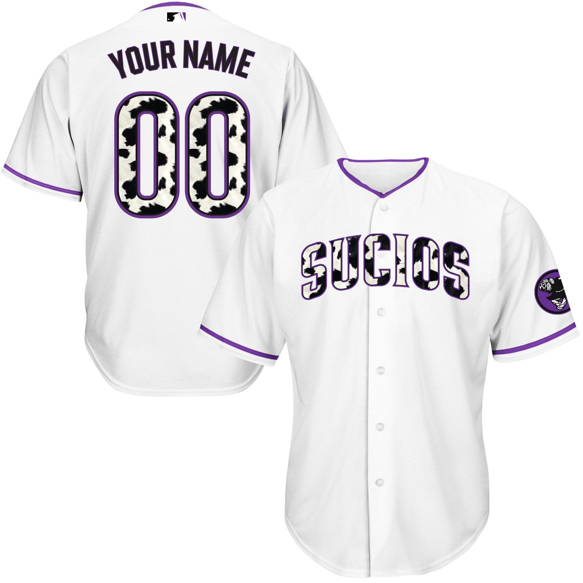 Sucios 619 Baseball Jersey - Cowprint