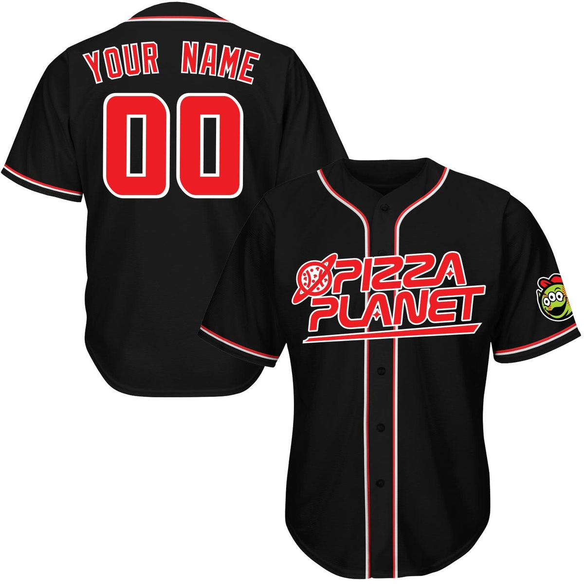 Alien Pizza Baseball Jersey