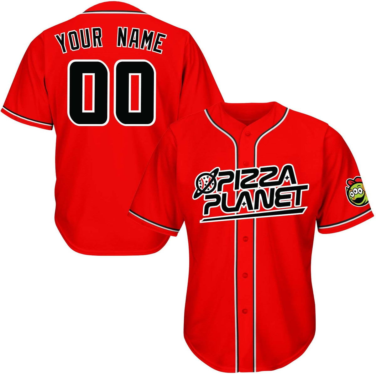 Alien Pizza Baseball Jersey