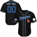  Black with Blue and White Outline