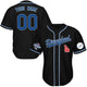  Black with Blue and White Outline
