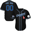  Black with Blue and White Outline