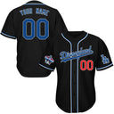 Black with Blue and White Outline