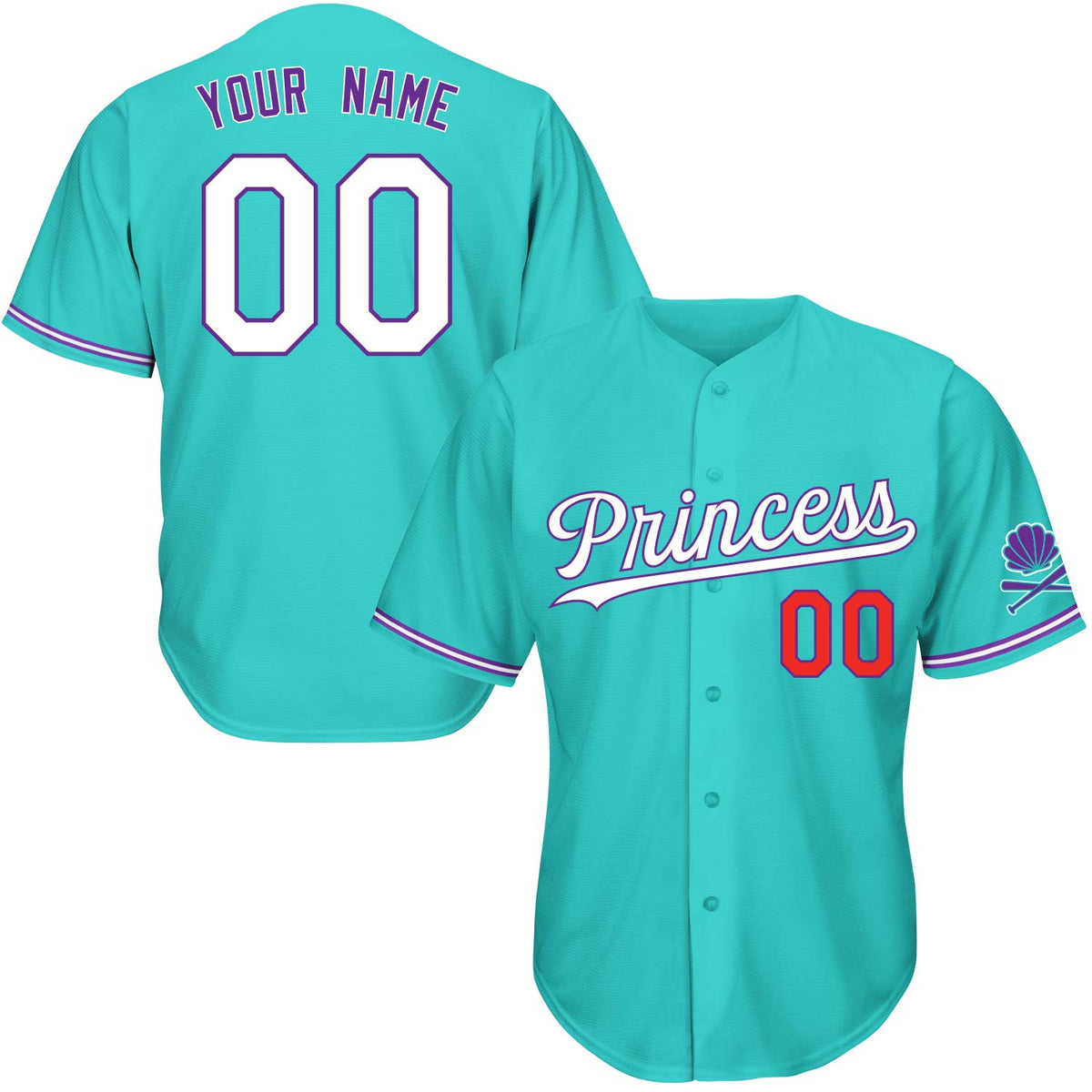 Princess Mermaid Baseball Jersey