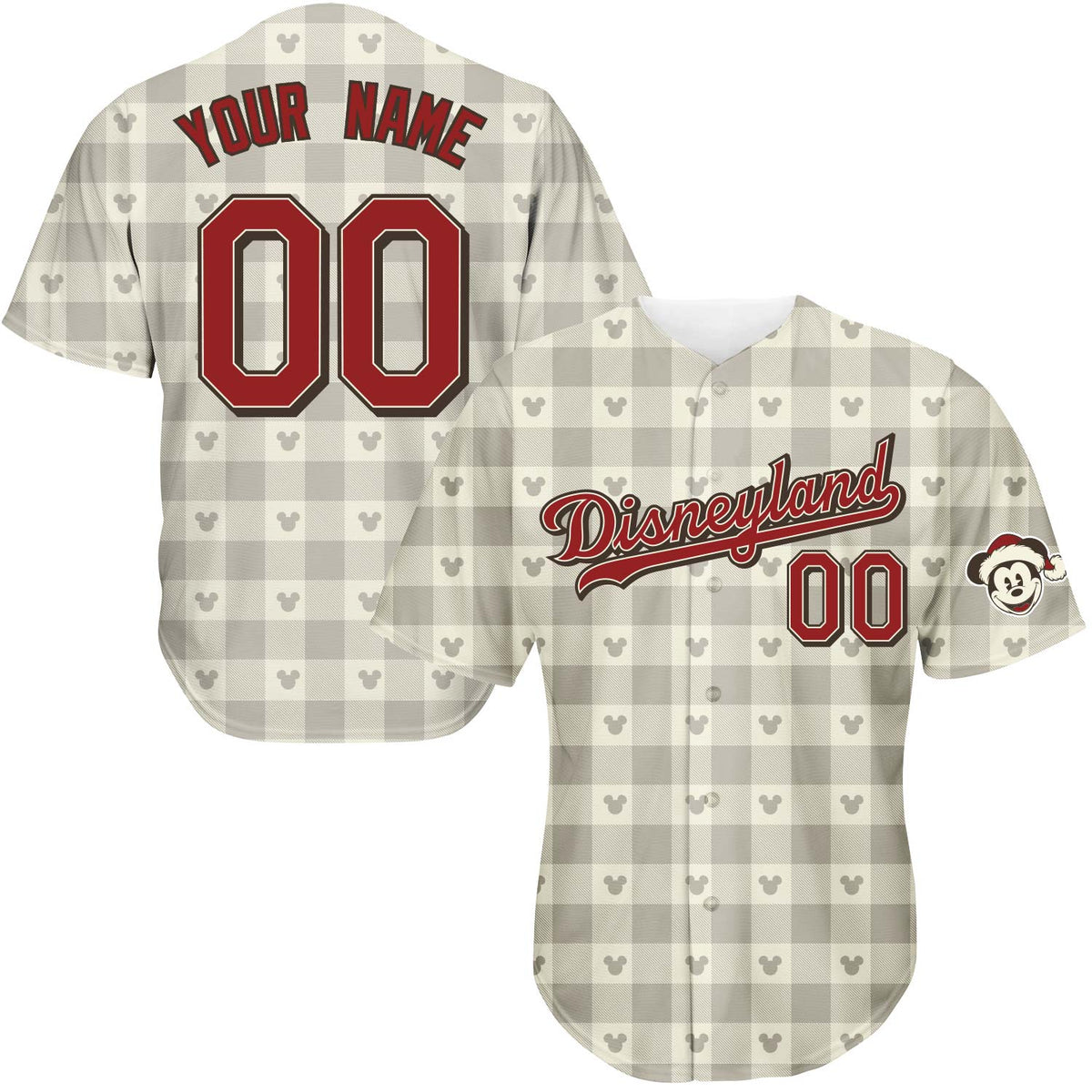 Holiday Neutral Buffalo Plaid- Baseball Jersey