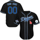  Black with Blue and White Outline