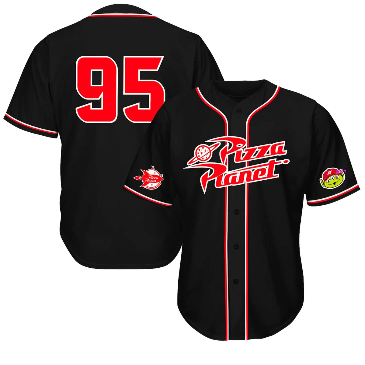 Alien Pizza Baseball Jersey