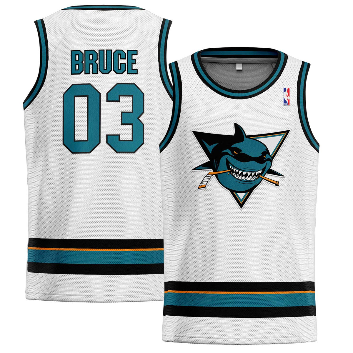 Sharks Bruce Basketball Jersey