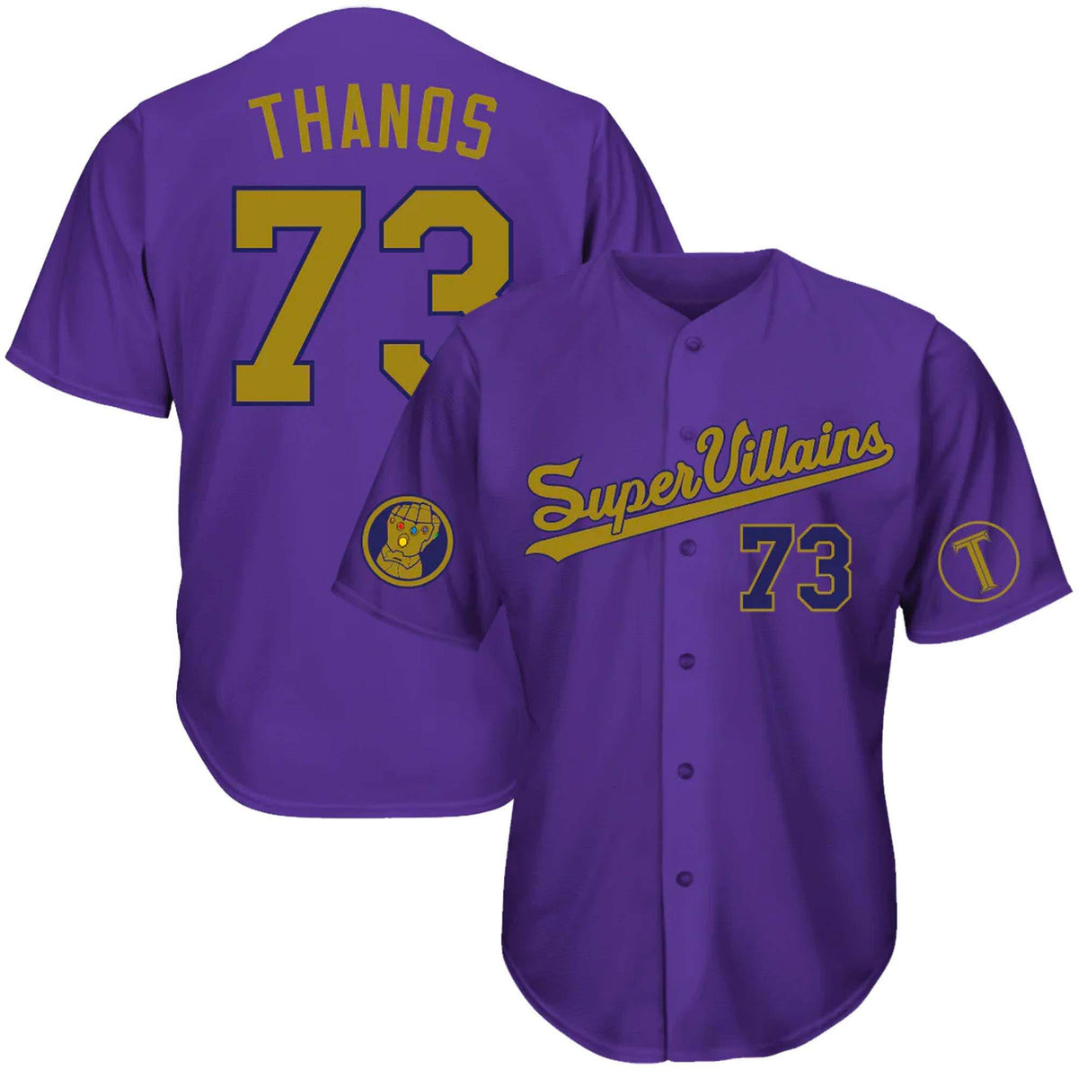 Super Villains Mad Titan Baseball Jersey