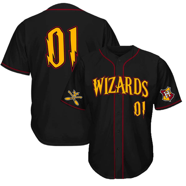 Wizards Maroon House Baseball Jersey