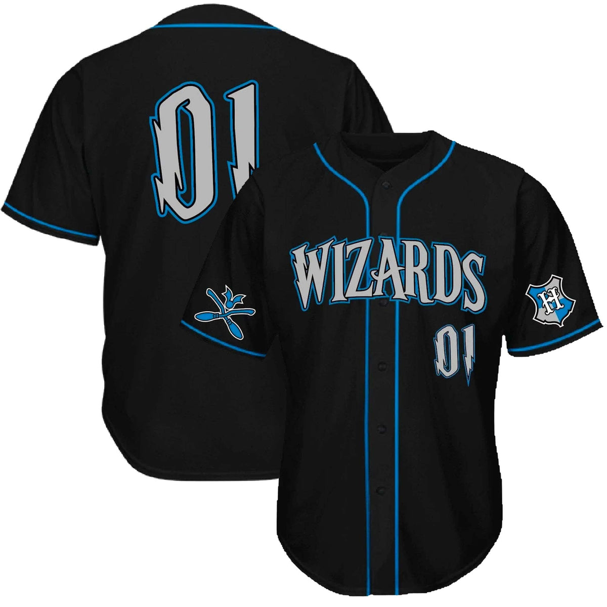 Wizards Blue House Baseball Jersey